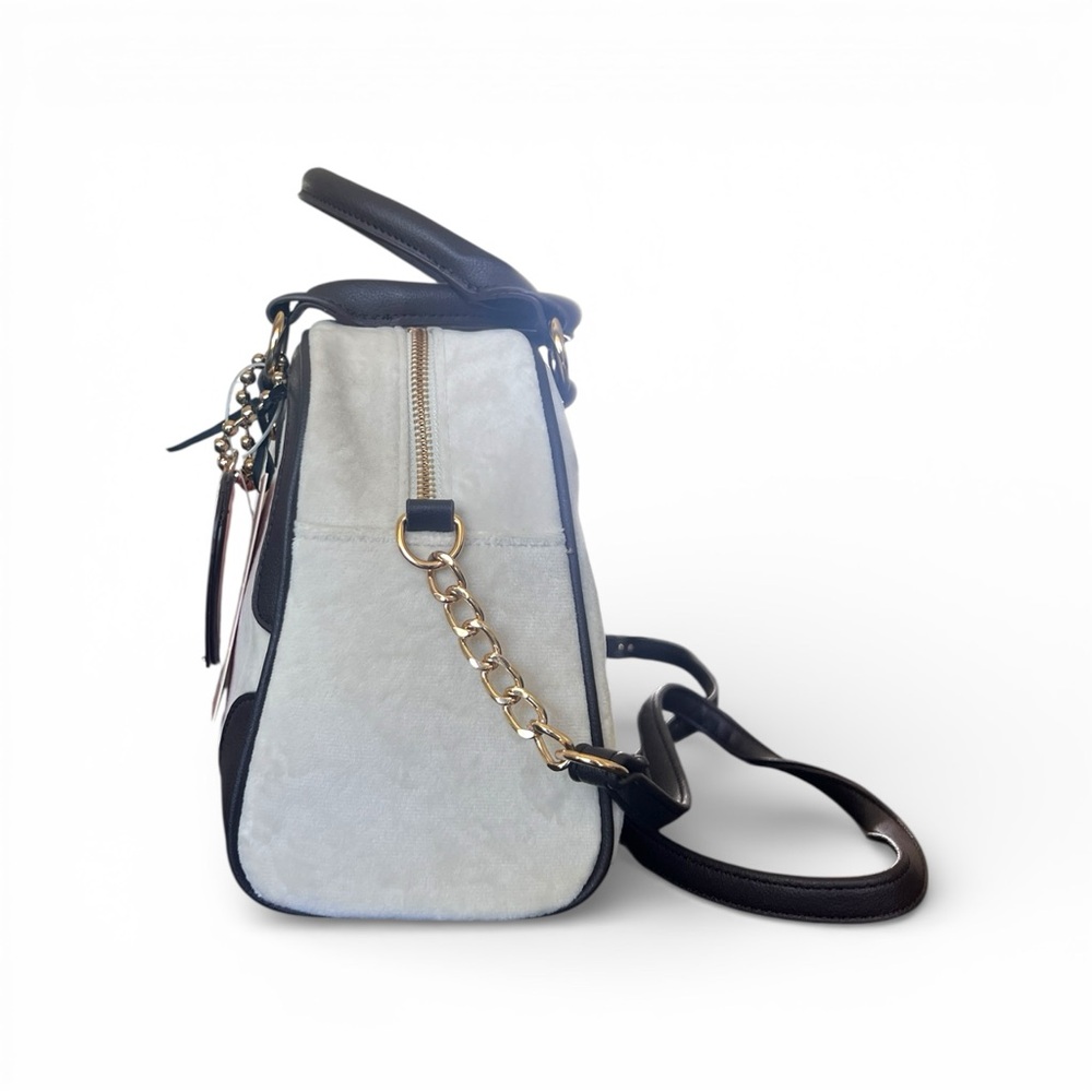 Juicy Couture Black and White crossbody Satchel bag  with Pink Accents - Picture 3 of 6